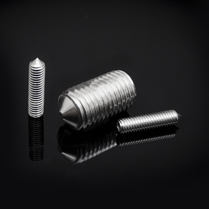 DIN914 rozsdamentes acél hatlapfejű csavarok kúpos hegyekkel